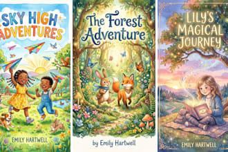 children story book illustration, kids book illustration, picture book for kdp