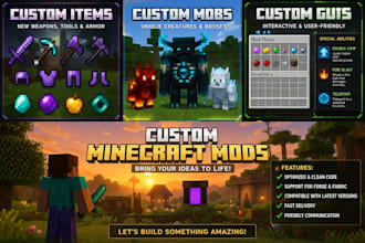 create a custom minecraft mod with unique features