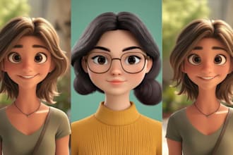 create 3d cartoon character design 3d animation video character model in blender