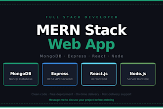 build a full stack mern web application with rest API