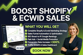 boost shopify ecwid ecommerce marketing sales traffic SEO promotion