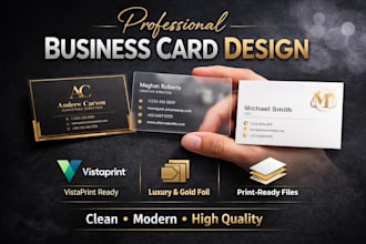 design vistaprint business card, luxury business card, gold foil ready
