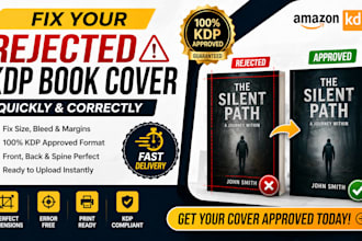 fix your rejected KDP book cover quickly and correctly