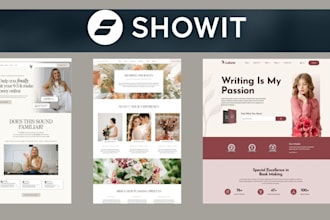 design showit website, redesign showit, landing page, showit customization