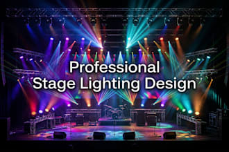 design professional stage lighting for concert, event, club, dmx and dialux