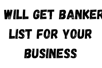 get a banker list for your business