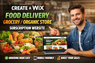 create wix food delivery grocery organic store subscription website