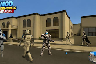 create custom garry mod map and gmod playermodel and fullupset with weapon