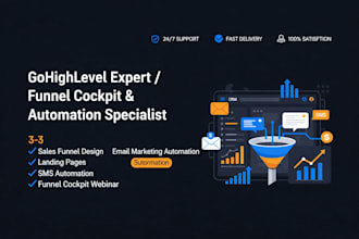 funnelcockpit,  CRM expert, gohighlevel funnel,  sales funnel