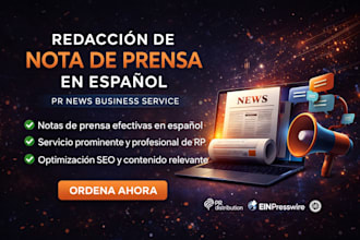 write a press release in spanish, PR news business service