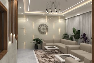design modern interior with 2d layout and 3d design,