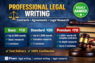 provide professional legal writing, contracts, and legal research