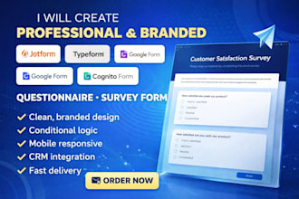 create jotform typeform google form cognito form questionnaire surveys form