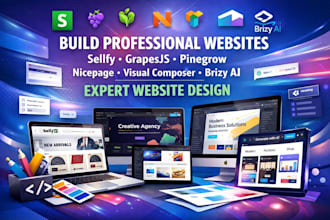 build sellfy grapesjs pinegrow nicepage visual composer brizy ai website design