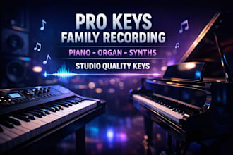 record professional relaxing piano and keyboard tracks layer to your songs