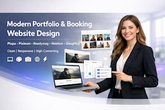 design modern pixpa pixieset readymag weblium smugmug portfolio booking website