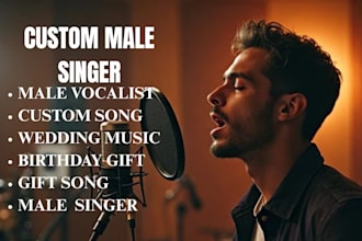 sing custom wedding , birthday gift  proposal, anniversary song