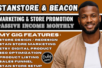 stan store marketing etsy digital products sales funnel beacons ai landing page