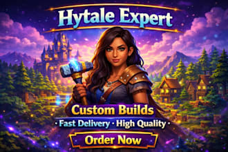 design a custom hytale server banner logo or background