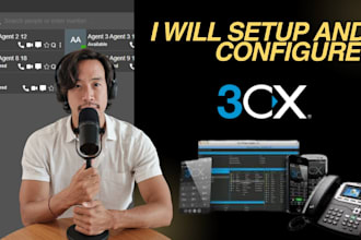 professionally set up 3cx vicidial sip trunk did numbers twilio IVR ringcentral