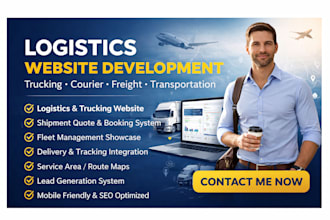 build logistics transportation trucking courier company website