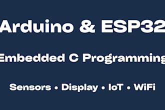 program your arduino esp32 with embedded c for iot sensors