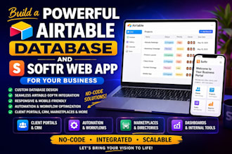 build a powerful airtable database and softr web app for your business