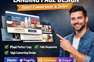 build a high converting shopify landing page with replo, page builders ,cro
