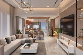 be your interior designer for apartment building, bedroom basement layout design