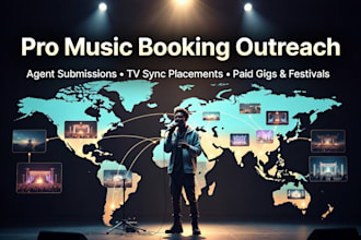 do pro music booking outreach, agent submissions and TV sync