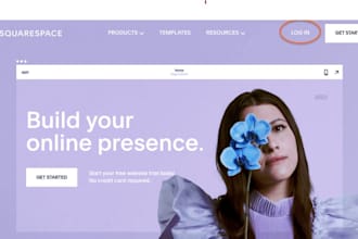design squarespace website, brand website, business website, individual website