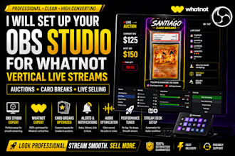 set up your obs studio for whatnot vertical live streams auctions card breaks