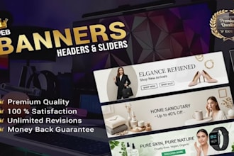 design professional shopify banners, web slider, hero sections and landing page