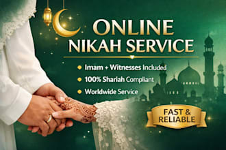 conduct online nikah ceremony with legal islamic guidance