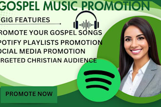 do gospel music promotion and get real spotify streams
