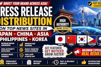 distribute press release on top japan china asia philippines korea news sites