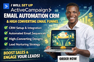 setup activecampaign automation and crm email marketing