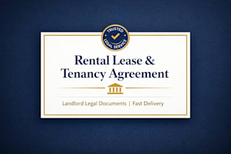 draft rental lease agreement, tenancy agreement, landlord legal documents