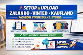 setup upload zalando vinted kaufland fashion online store bulk product listings