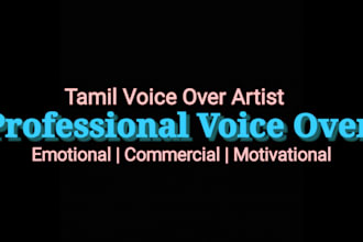 do professional thamizh voice over and dubbing