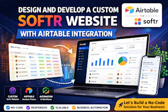 design and develop a custom softr website with airtable integration