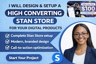 setup stan store stan store setup stan store website systeme io landing page