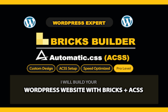 build your wordpress website with bricks and acss