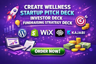 create wellness startup pitch deck investor deck fundraising strategy deck