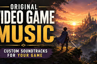 compose original video game music, indie game soundtrack, and chiptune bgm