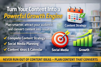 create content strategy, content plan and social media strategy for your brand