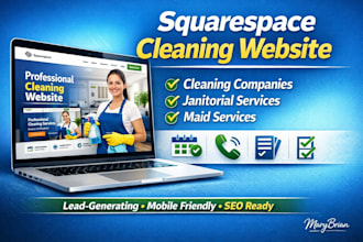 build squarespace cleaning website janitorial website residential service web