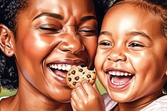 draw beautiful african american children book illustration picture book cover