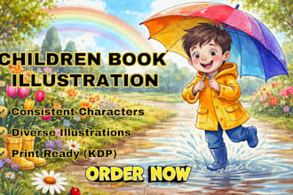 draw diverse children book illustrations and consistent characters