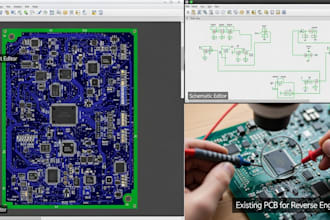 design pcb in kicad, schematic design and reverse engineer existing pcb